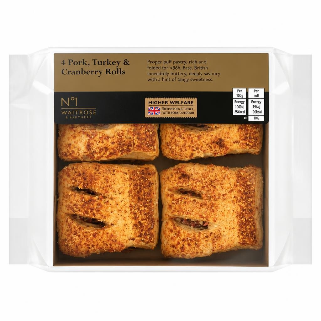 No.1 4 Pork, Turkey & Cranberry Rolls