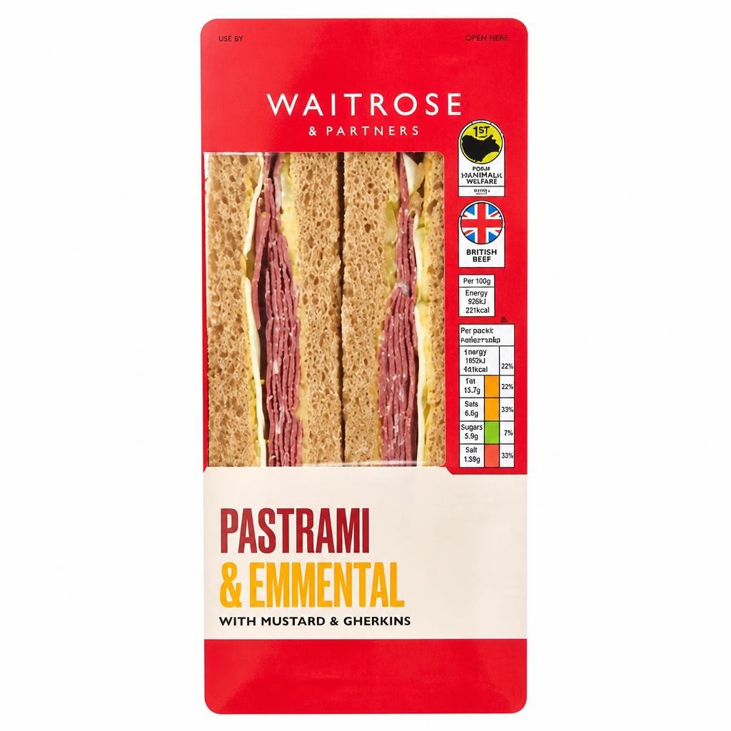 Waitrose Pastrami & Emmental Sandwich