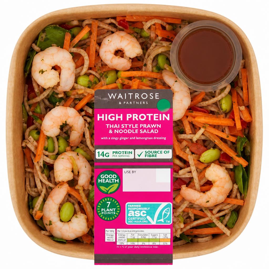 High Protein Thai Style Prawn & Noodle Salad