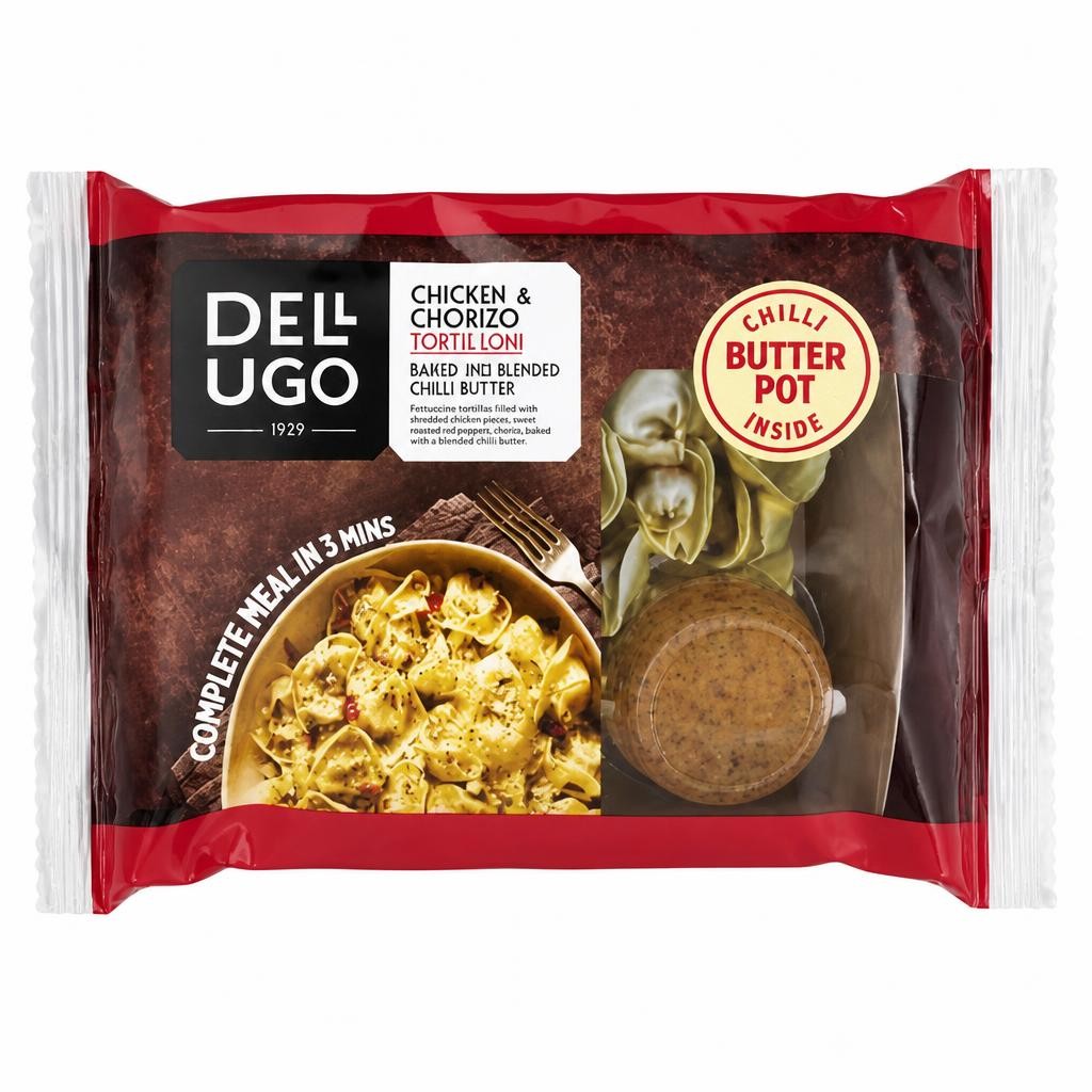 Dell'Ugo Chicken & Chorizo Tortelloni with Chilli Butter