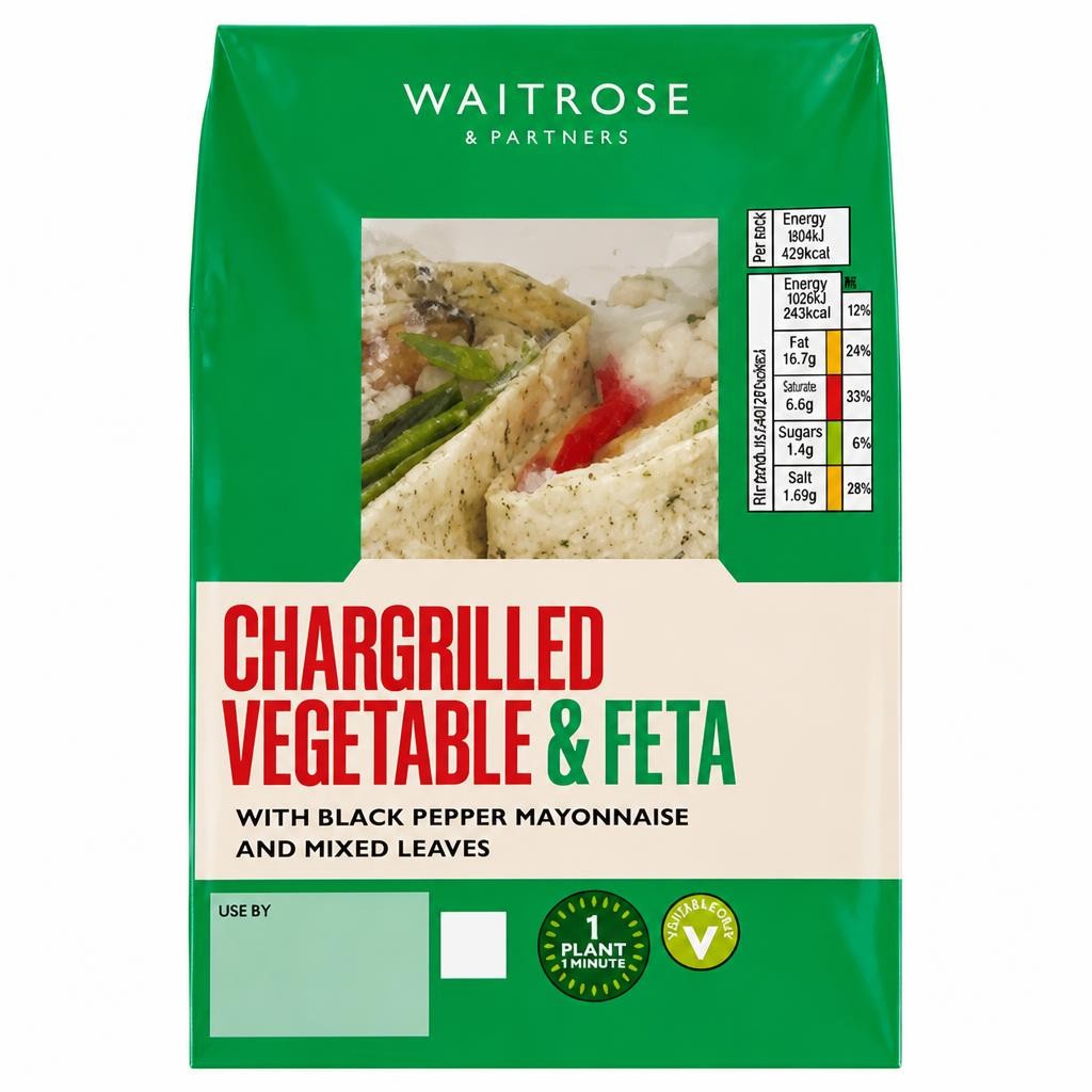 Waitrose Summer Chargrilled Vegetable & Feta Wrap