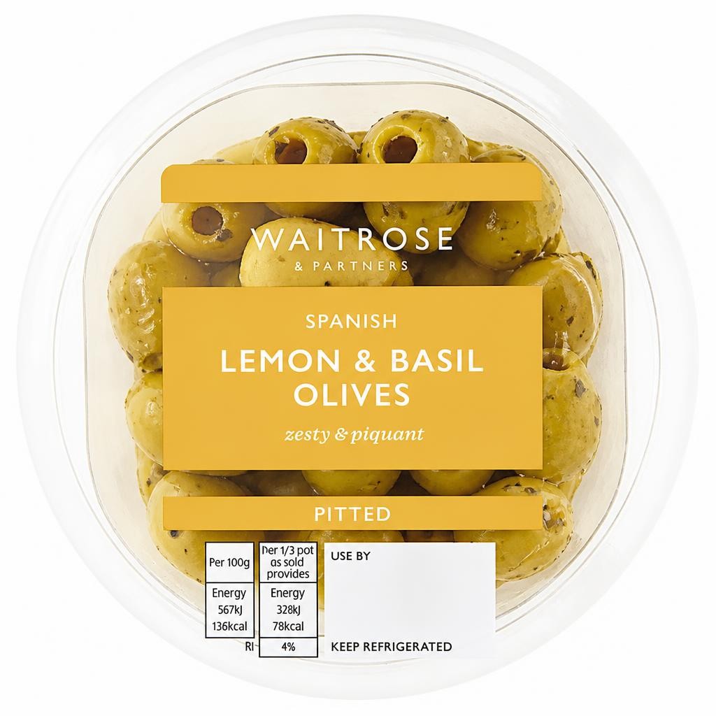 Waitrose Lemon & Basil Olives