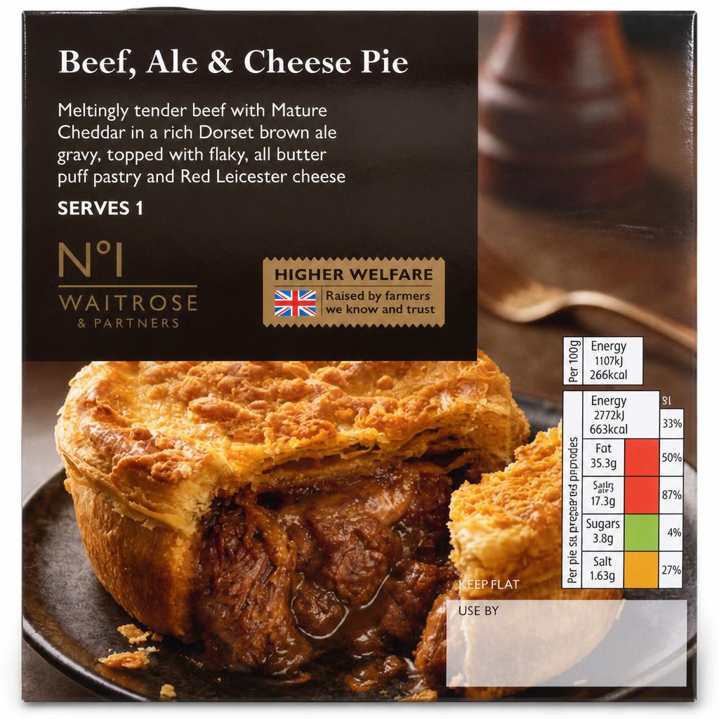 No.1 Beef, Ale & Cheese Pie