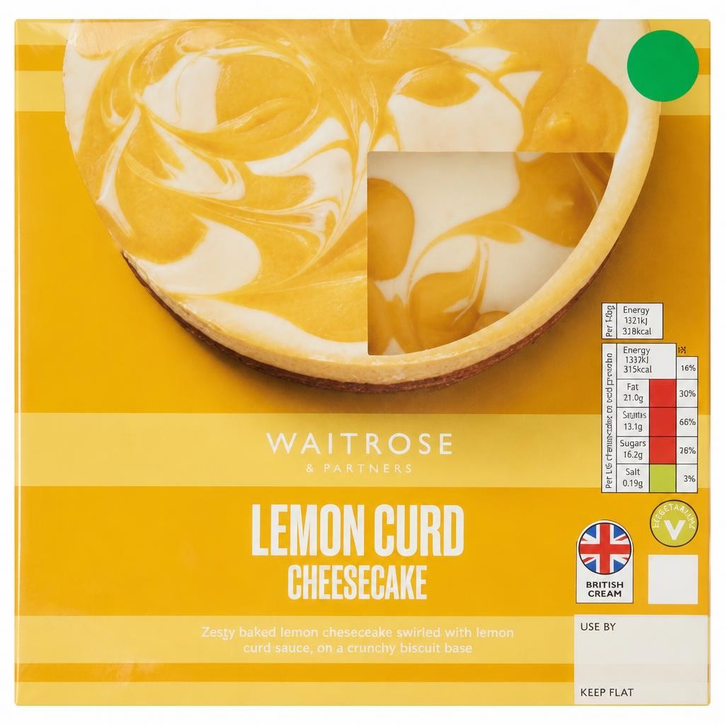 Waitrose Lemon Curd Swirl Cheesecake