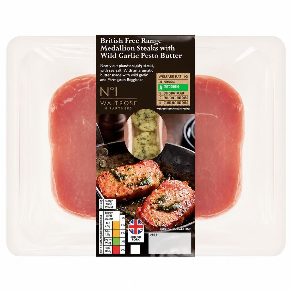No.1 Free Range Bacon Medallion Steaks with Wild Garlic Butter
