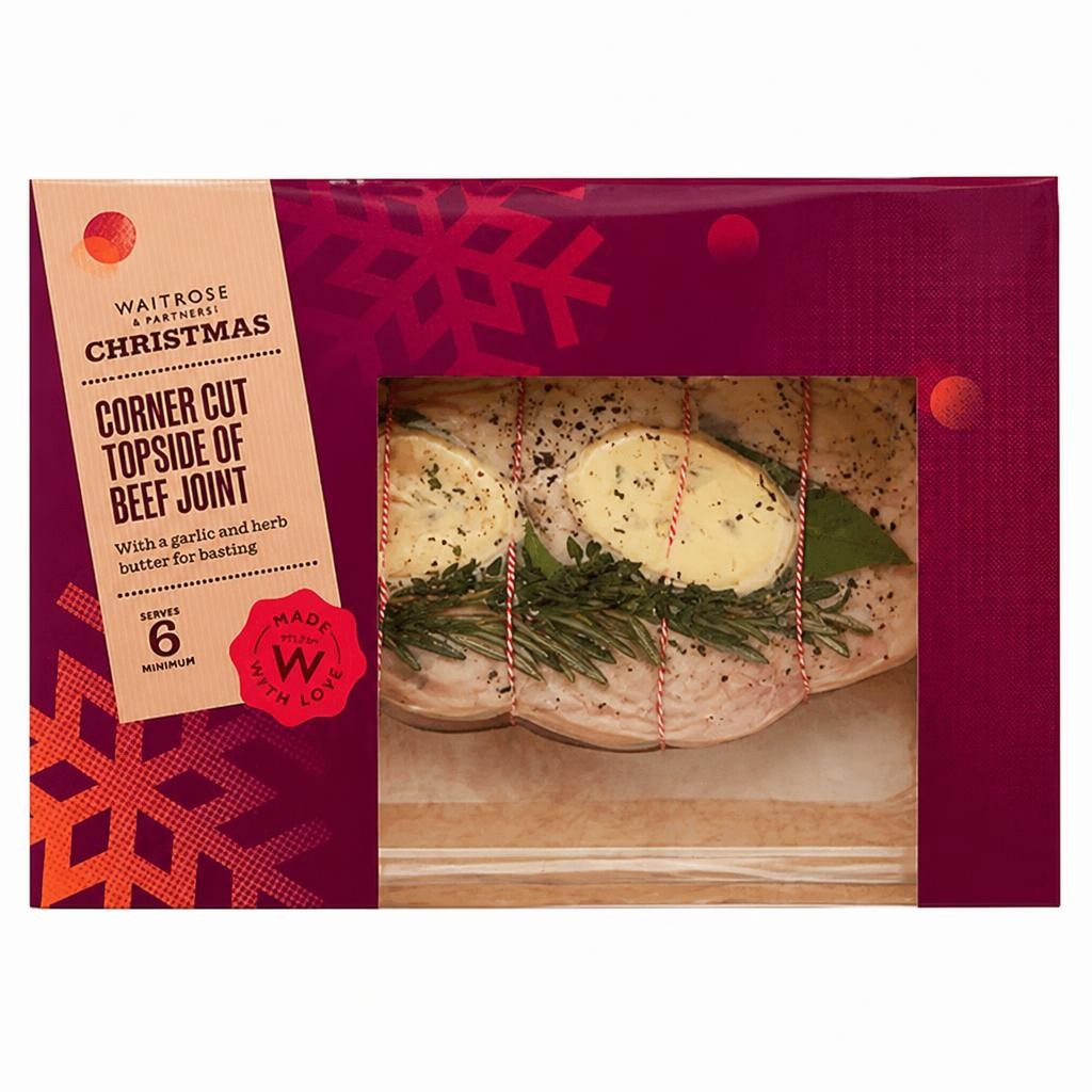 Waitrose Christmas Corner Cut Topside of Beef Joint