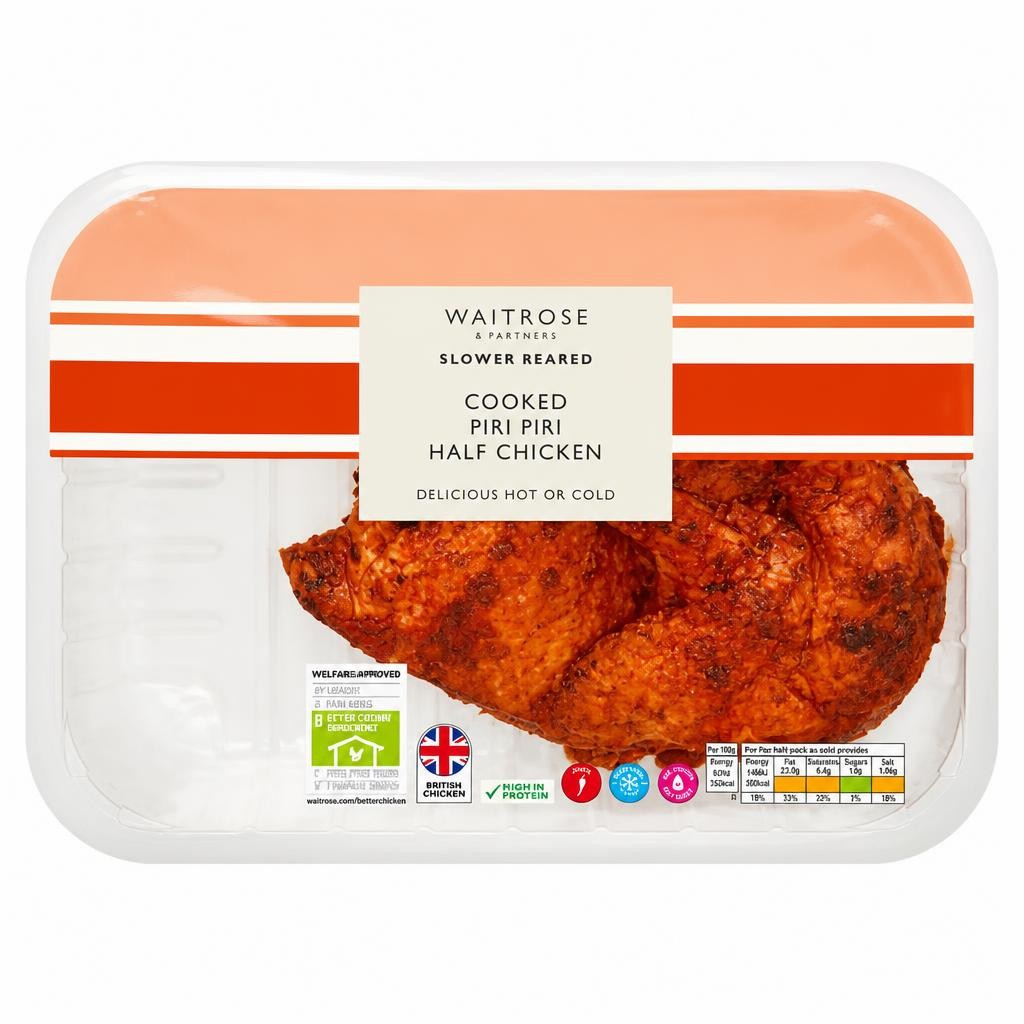 Waitrose Cooked Piri Piri Roast Half Chicken