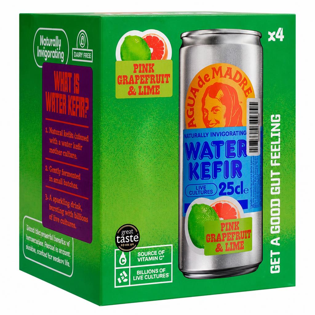 Agua De Madre Pink Grapefruit & Lime Water Kefir