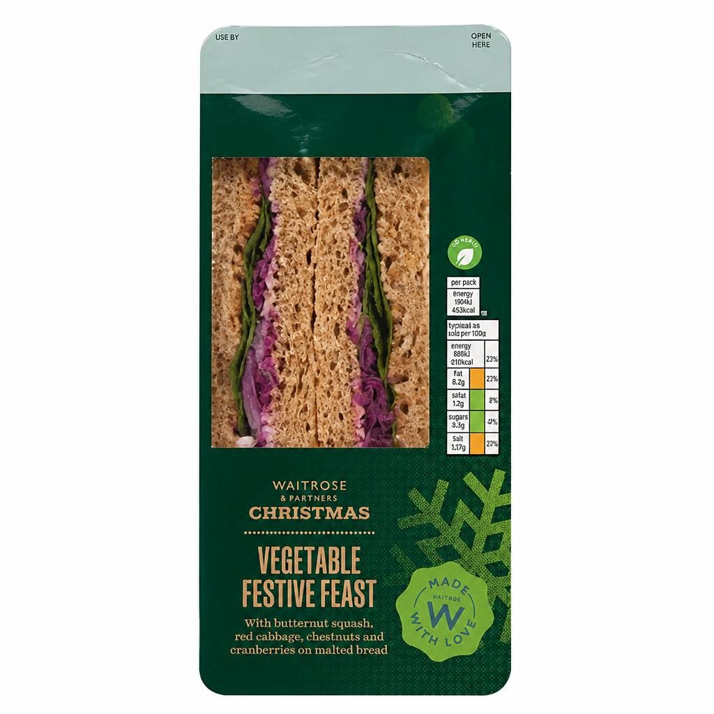 Waitrose Christmas Vegetable Festive Feast Sandwich