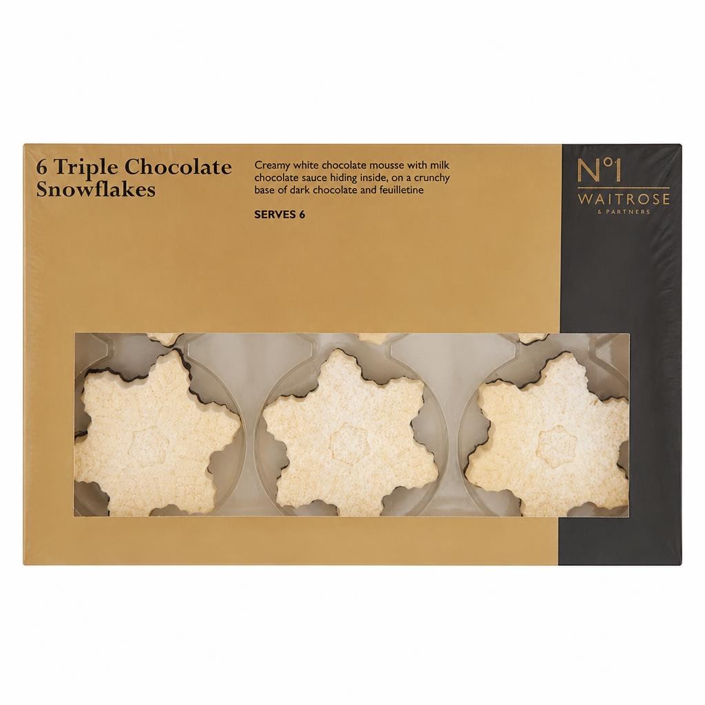 No.1 6 Triple Chocolate Snowflakes