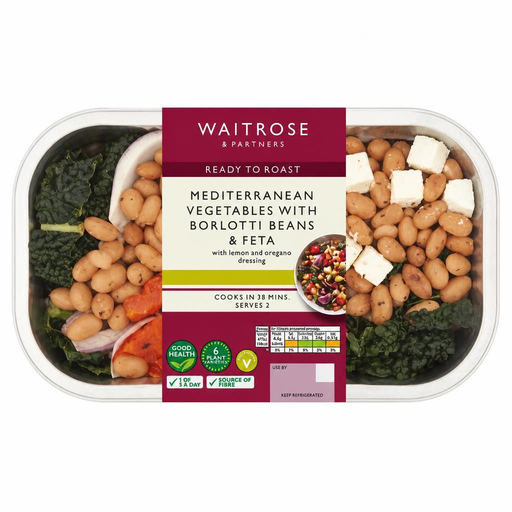 Mediterranean Vegetables with Borlotti Beans & Feta