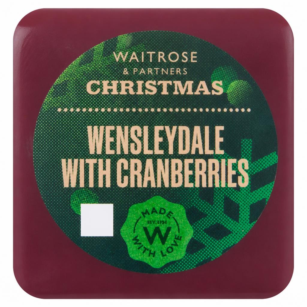 Waitrose Christmas Cranberry & Wensleydale Cheese Truckle