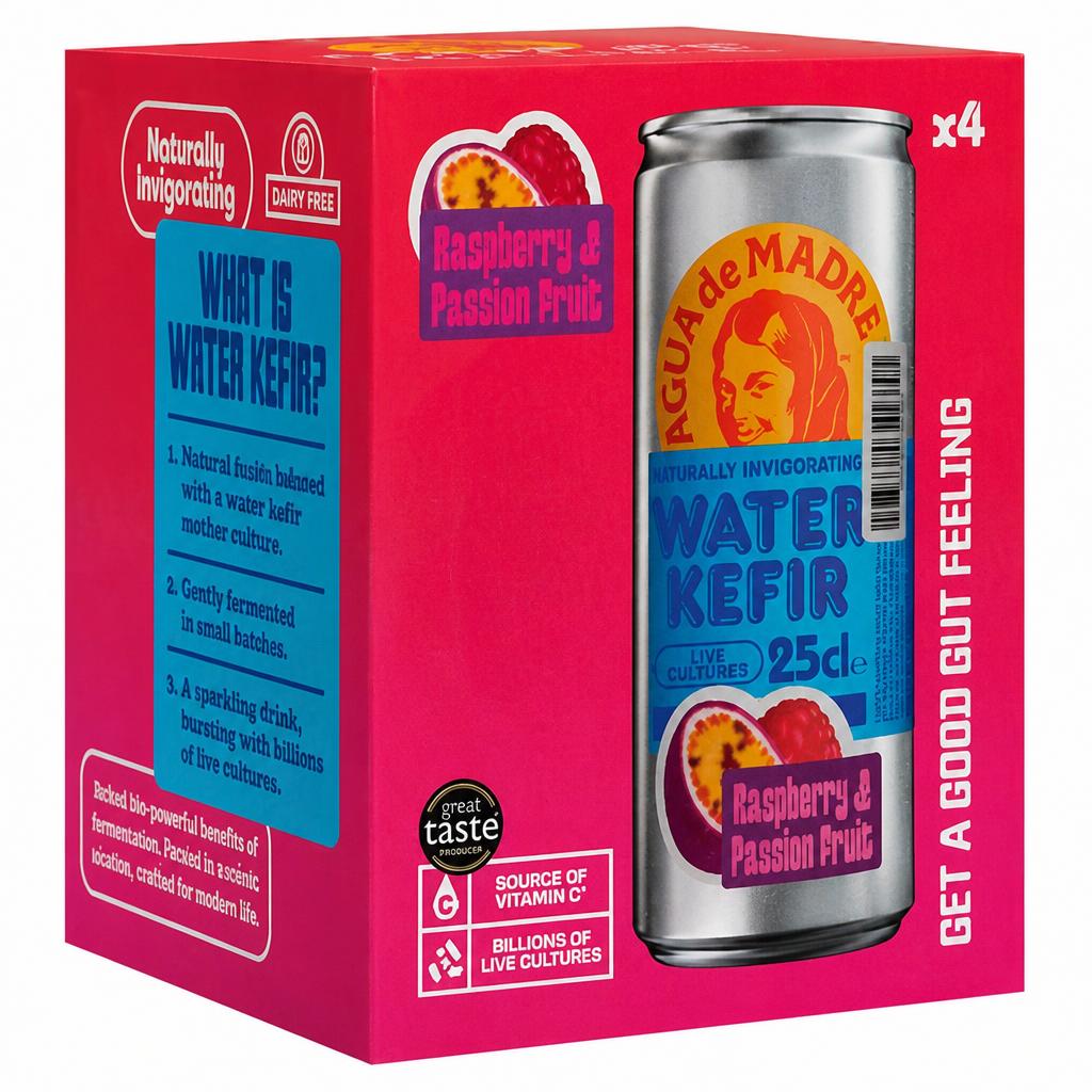 Agua De Madre Raspberry & Passion Fruit Water Kefir