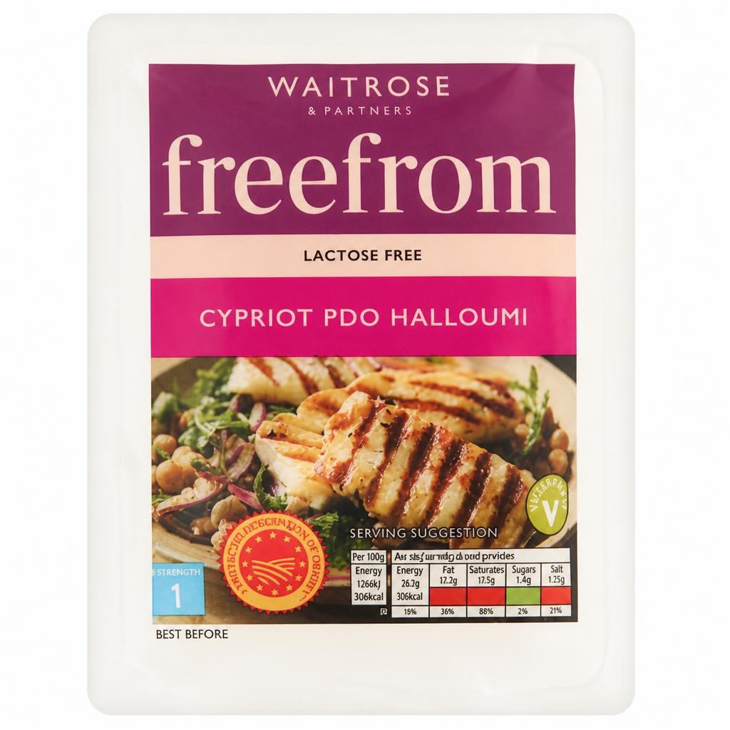 Waitrose Freefrom Cypriot Lactose Free Halloumi Cheese Strength 1