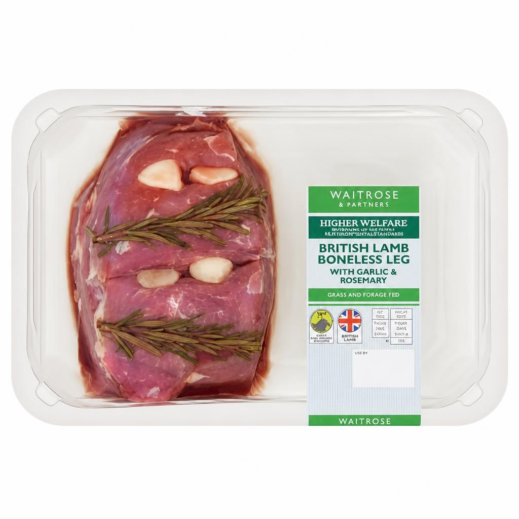 Waitrose British Boneless Leg of Lamb With Garlic & Rosemary