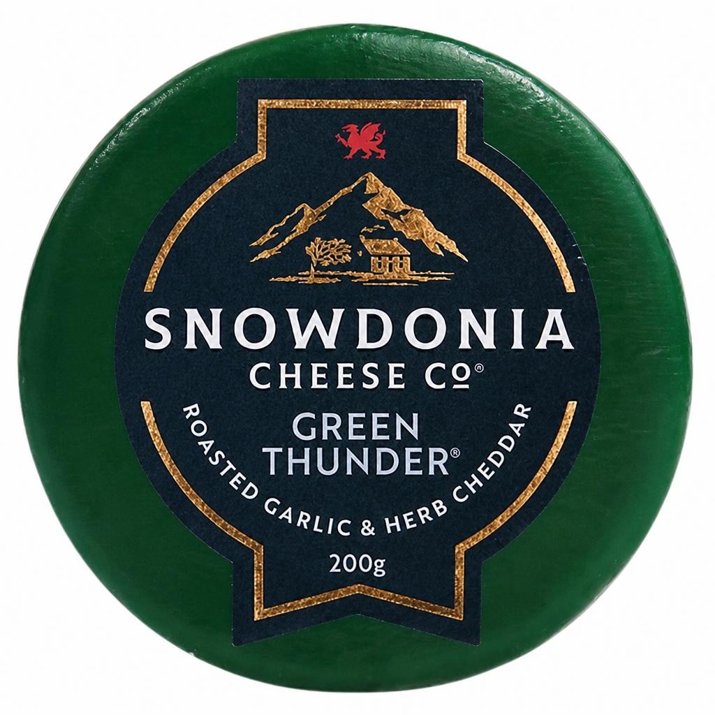 Snowdonia Cheese Company Green Thunder Mature Cheddar Cheese