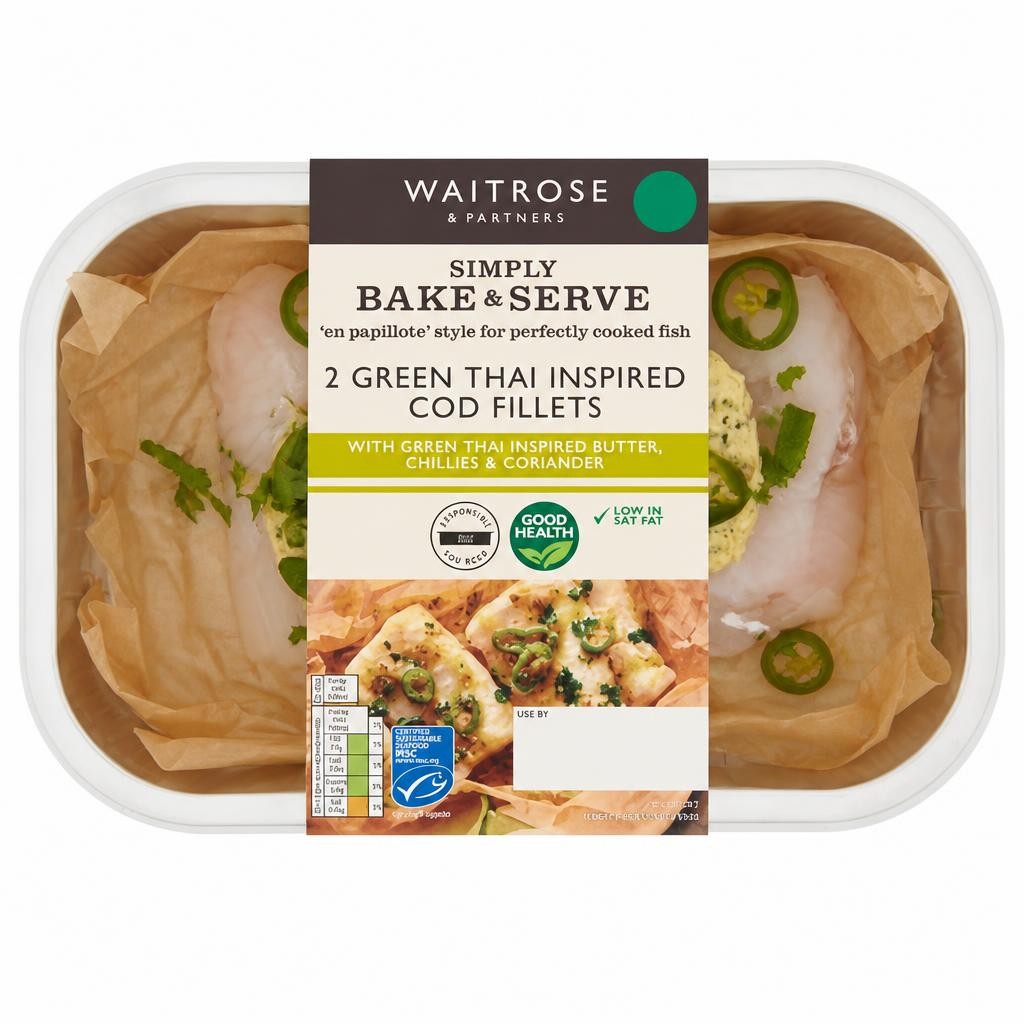 Waitrose 2 Green Thai Inspired Cod Fillets