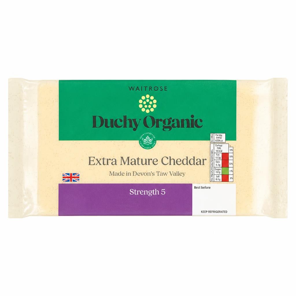 Duchy Organic Extra Mature Cheddar Cheese Strength 5