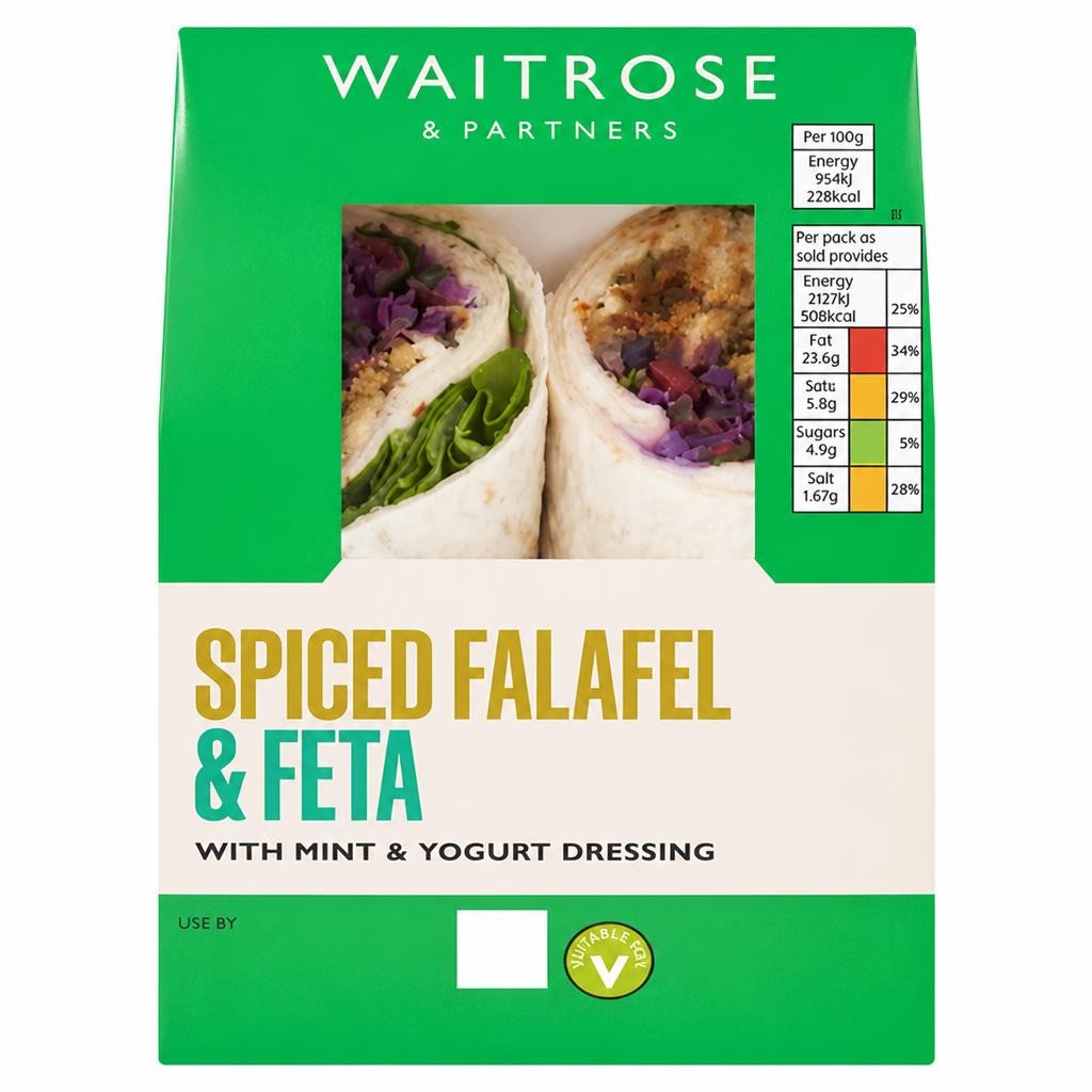 Waitrose Food to Go Spiced Falafel & Feta Wrap