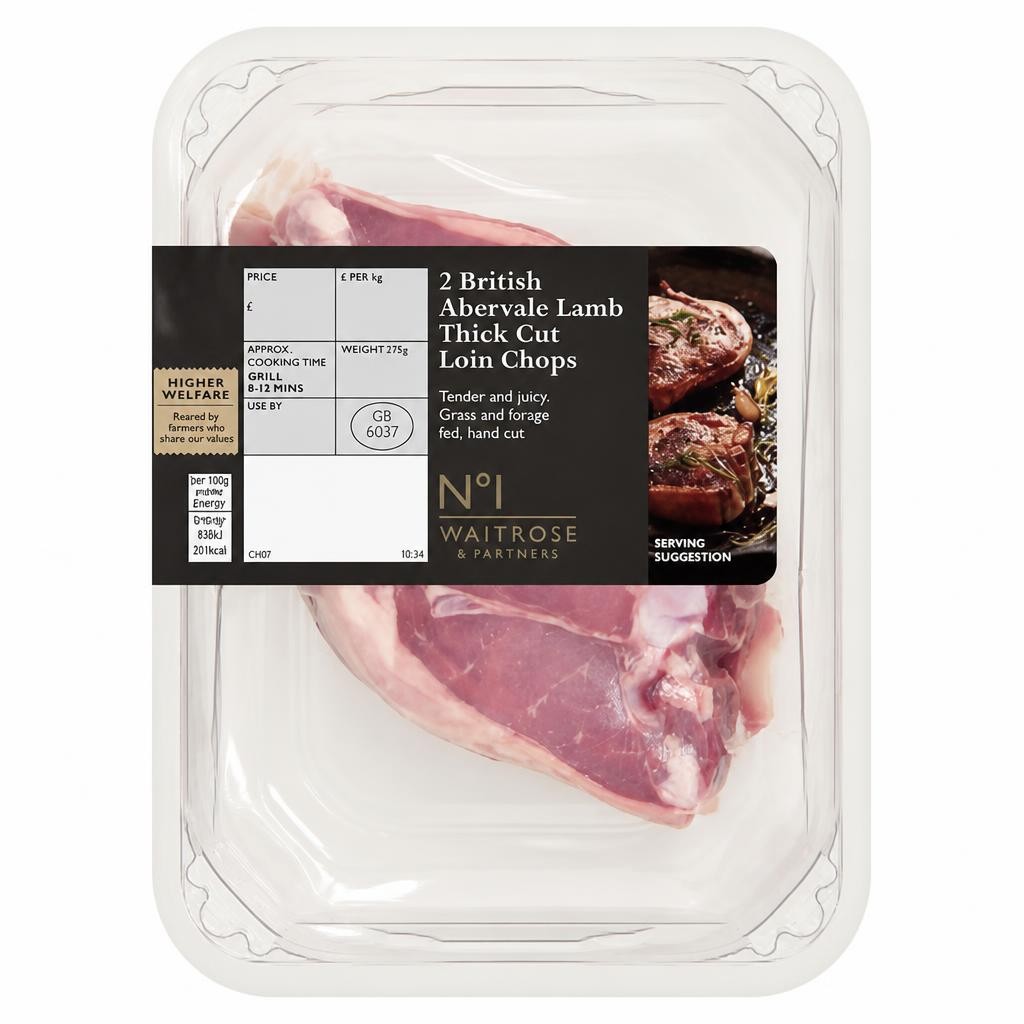 No.1 2 British Abervale Lamb Thick Cut Loin Chops