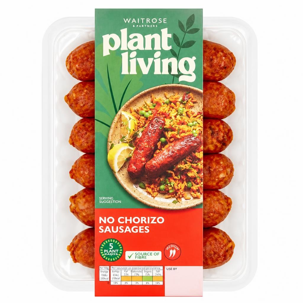 Waitrose Plant Living No Chorizo Sausages