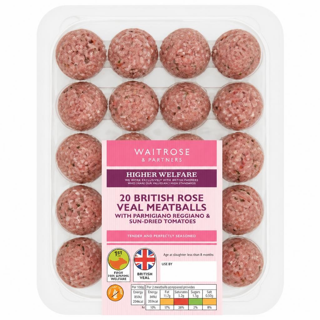 Waitrose British Veal 20 Meatballs