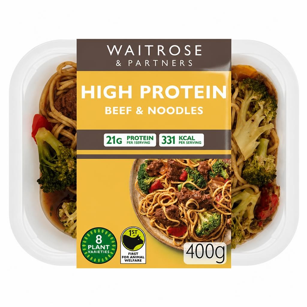 Waitrose High Protein Beef & Noodles