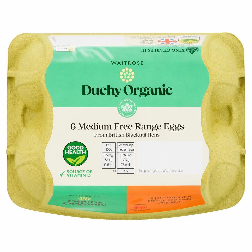 Duchy Organic British Free Range Medium Eggs
