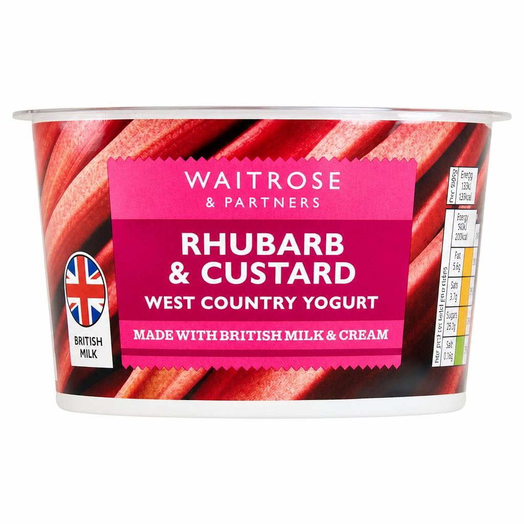 Waitrose Rhubarb & Custard West Country Yogurt