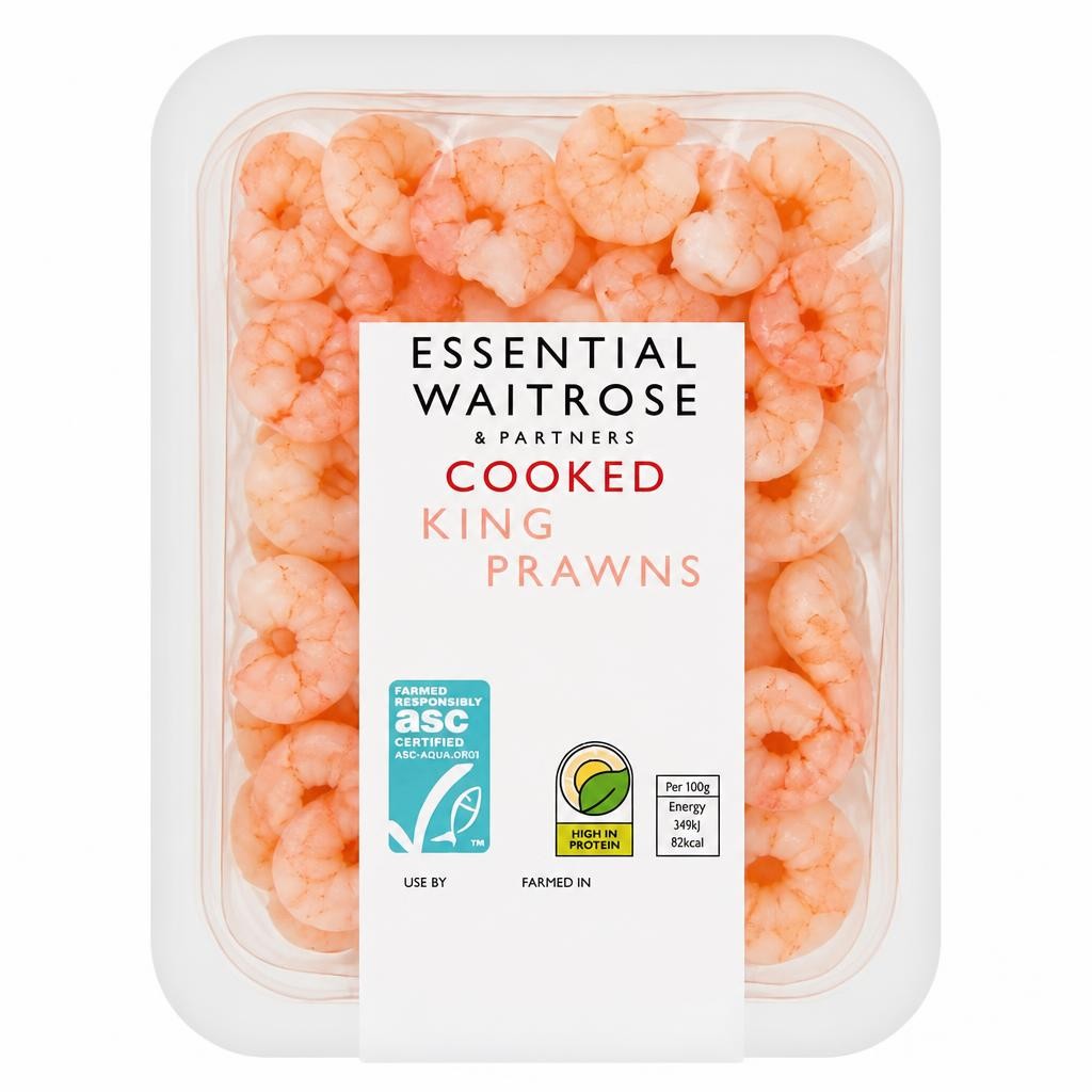 Essential ASC Cooked King Prawns