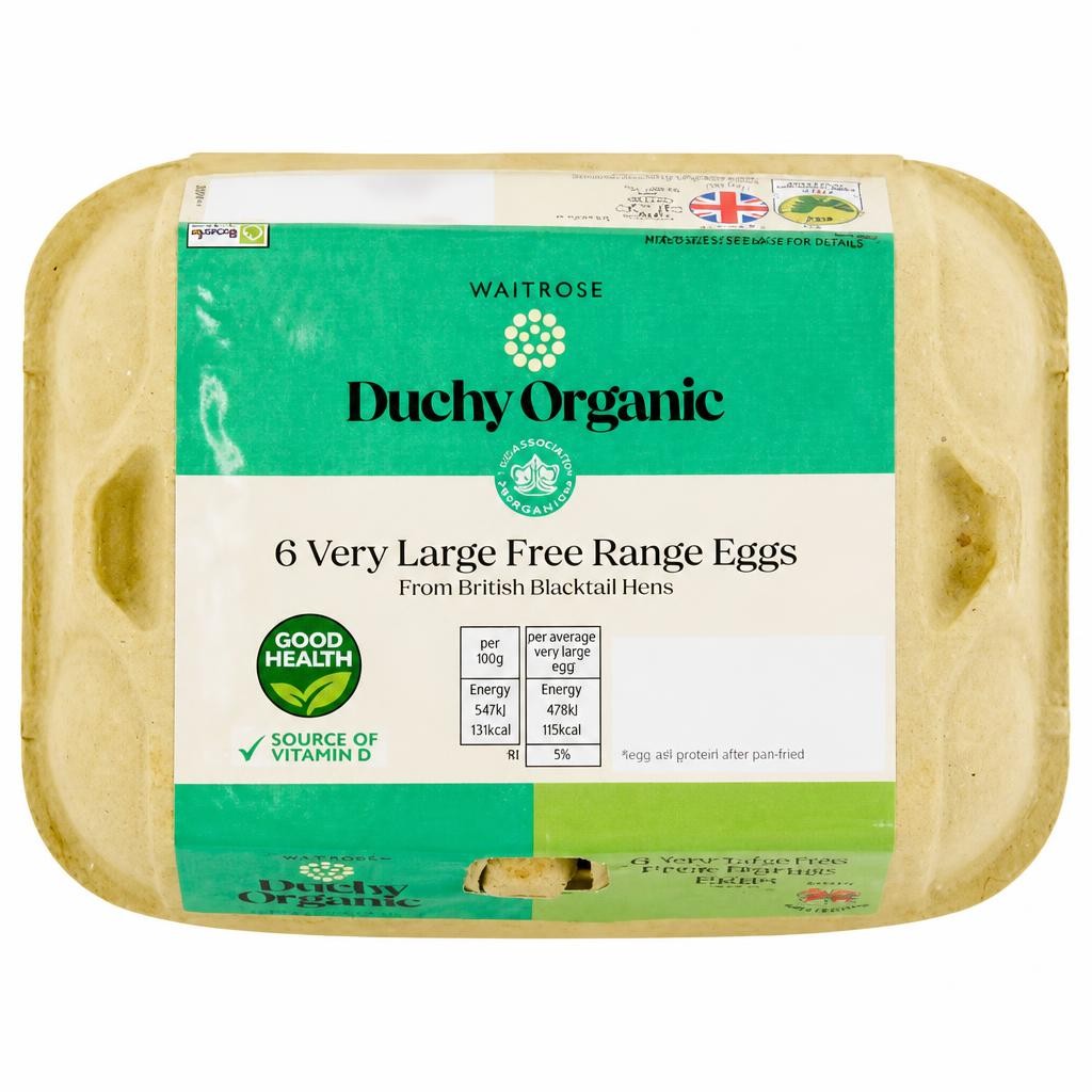 Duchy Organic British FR Eggs Very Large