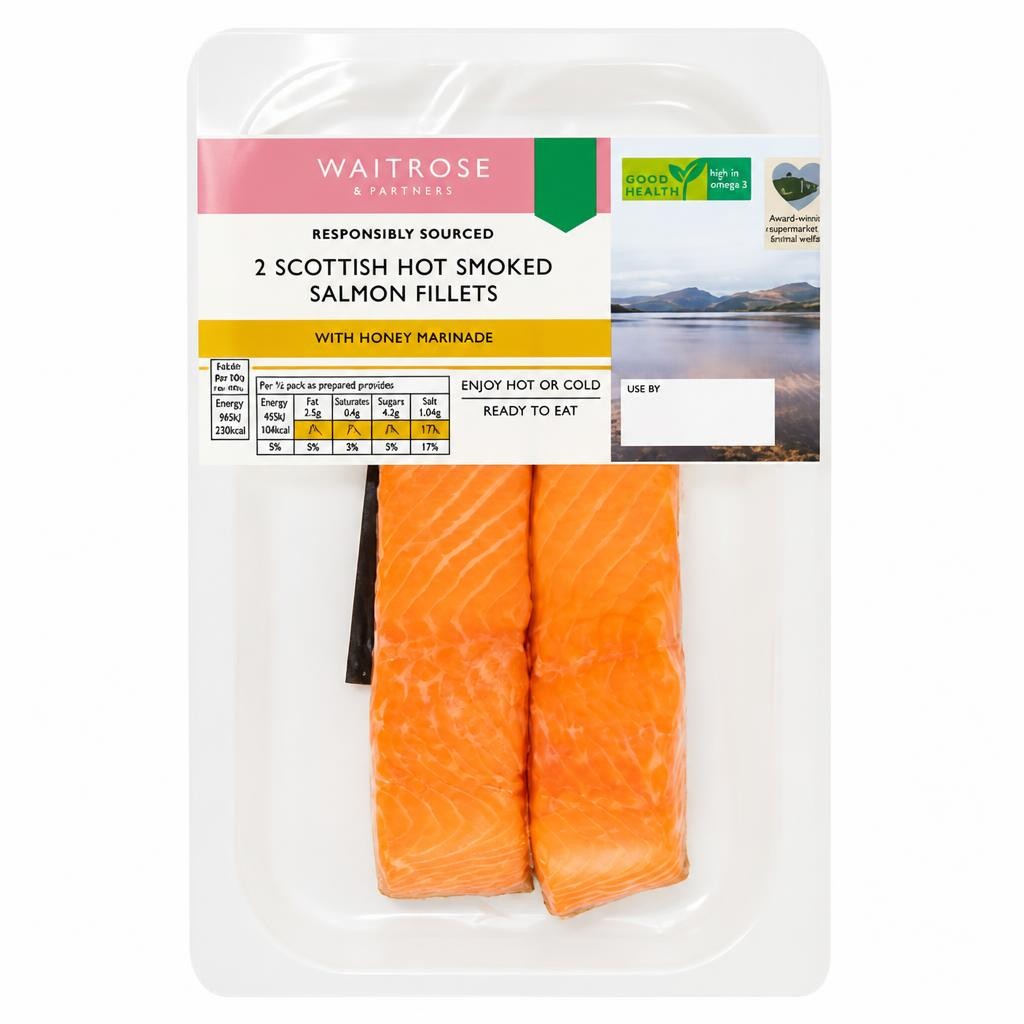 Waitrose 2 Smoked Salmon Fillets with Honey