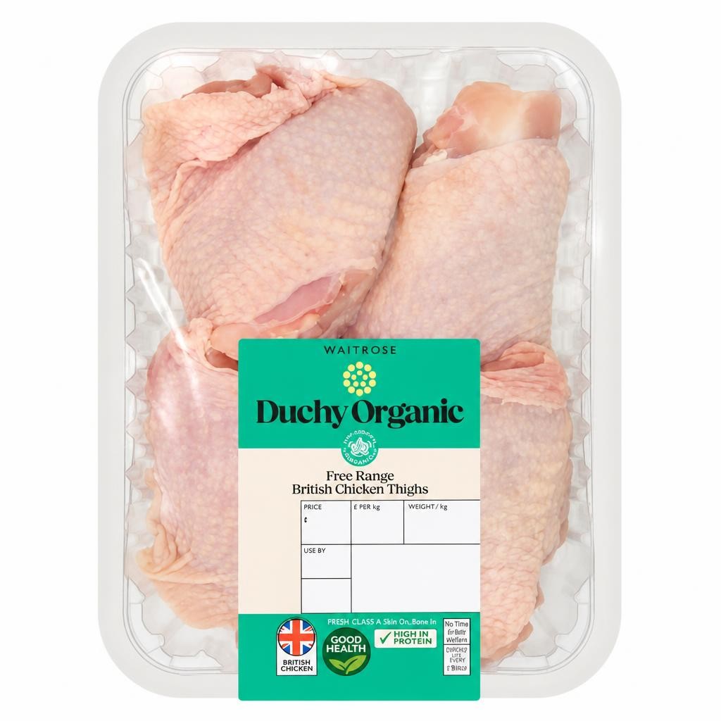 Duchy Organic Chicken Thighs, Skin-on & Bone-in