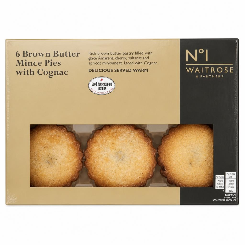 No.1 6 Brown Butter Mince Pies with Cognac