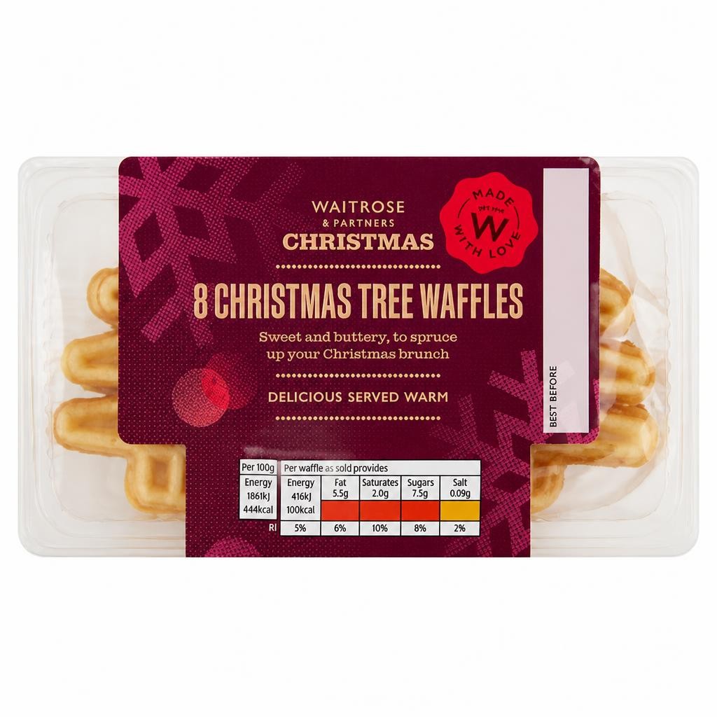 Waitrose 8 Heart Waffles