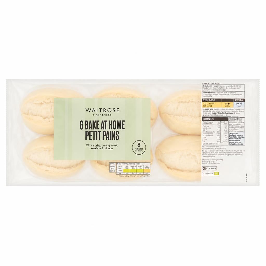 Waitrose 6 Bake at Home Petit Pains
