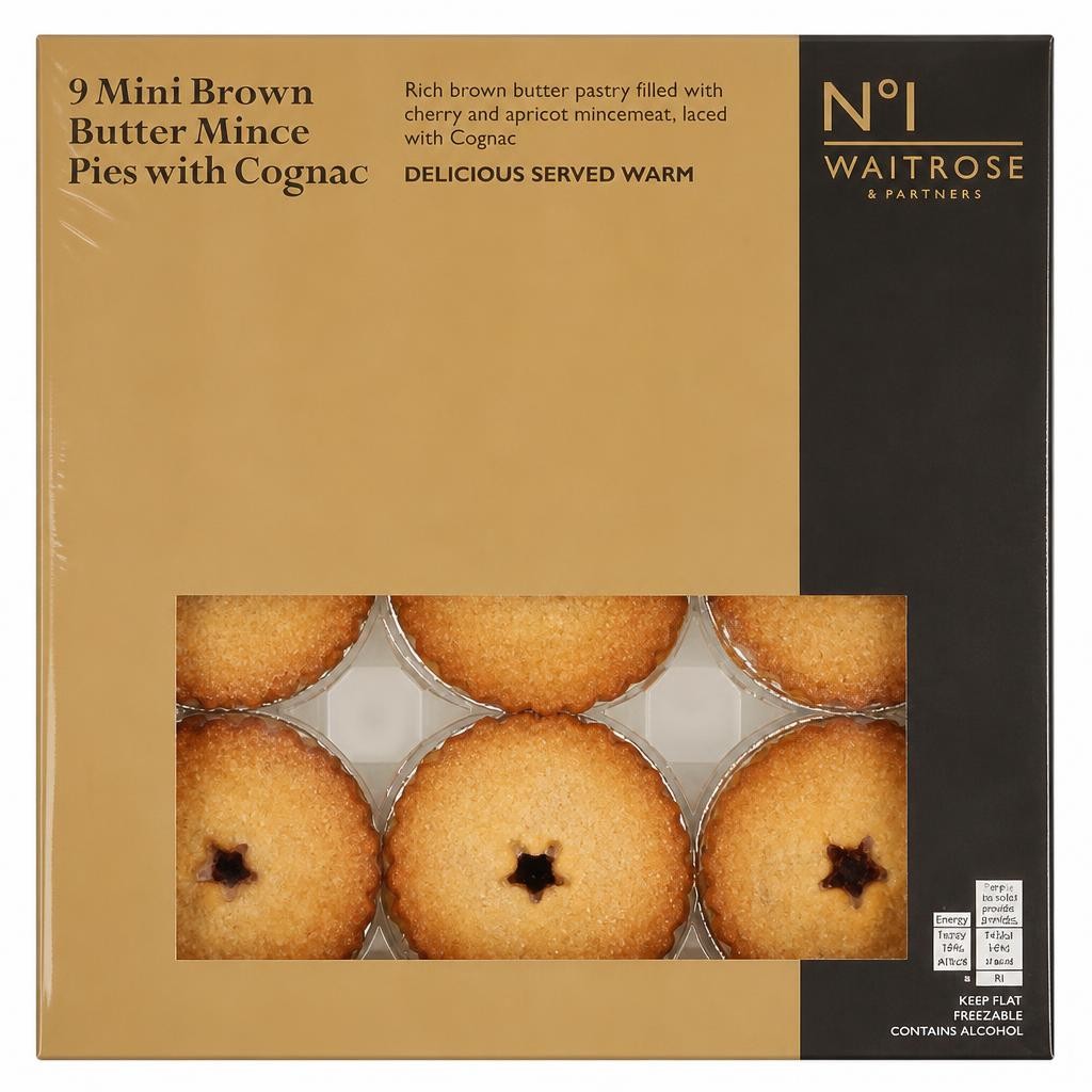 No.1 9 Mini Brown Butter Mince Pies with Cognac