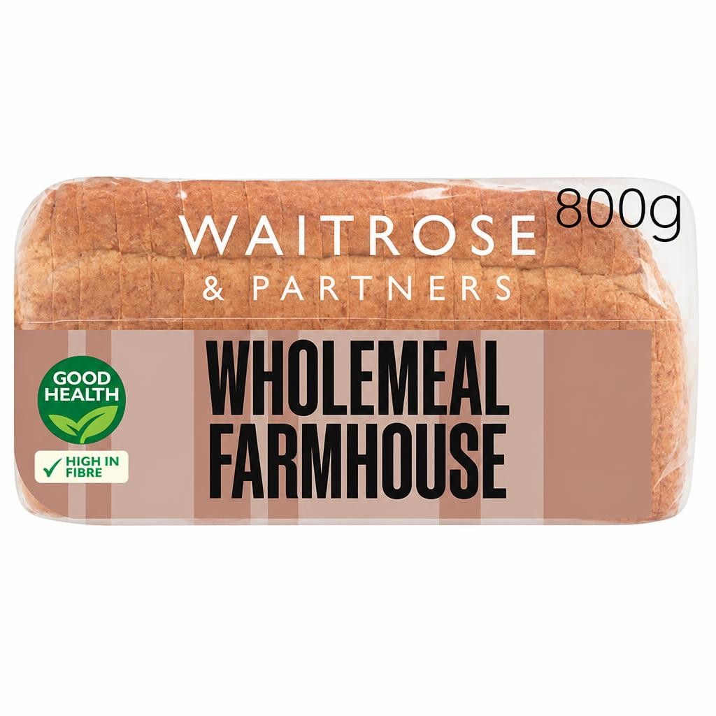 Waitrose Wholemeal Farmhouse Medium Sliced
