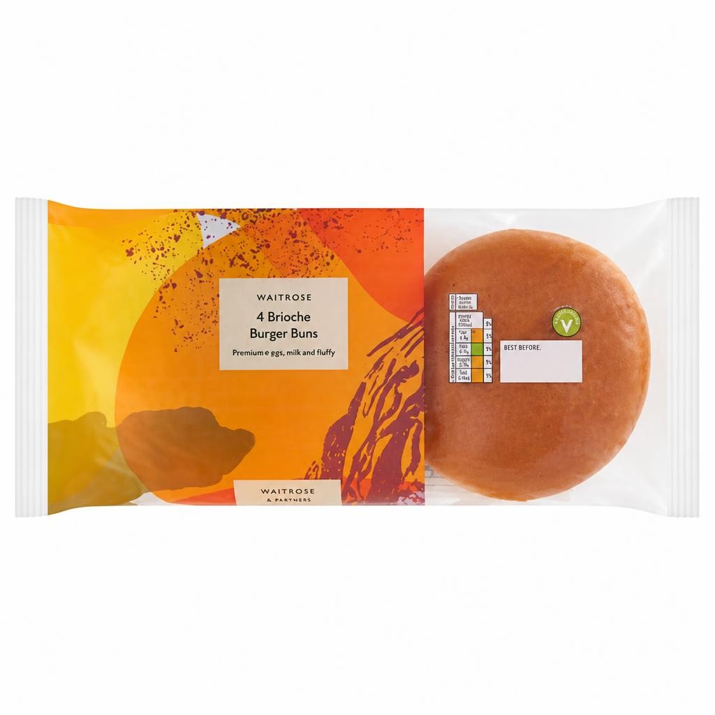 Waitrose 4 Brioche Burger Buns