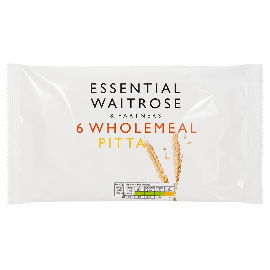 Waitrose 6 Wholemeal Pittas