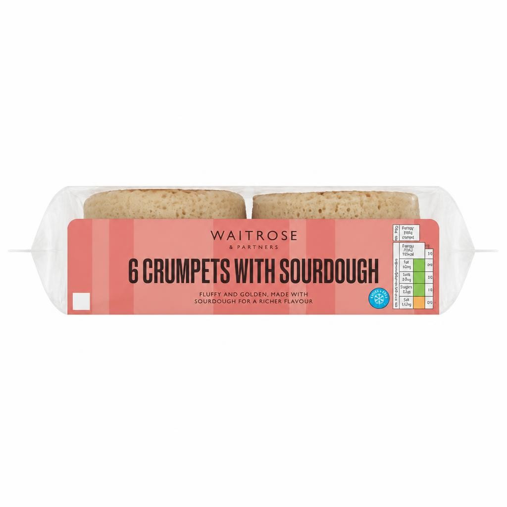 Waitrose 6 Sourdough Crumpets