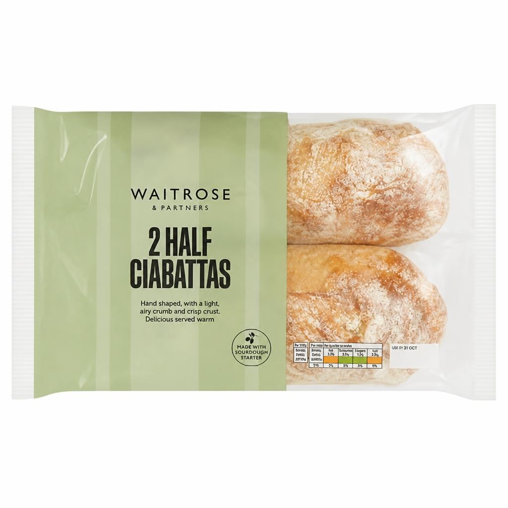 Waitrose Half Ciabattas