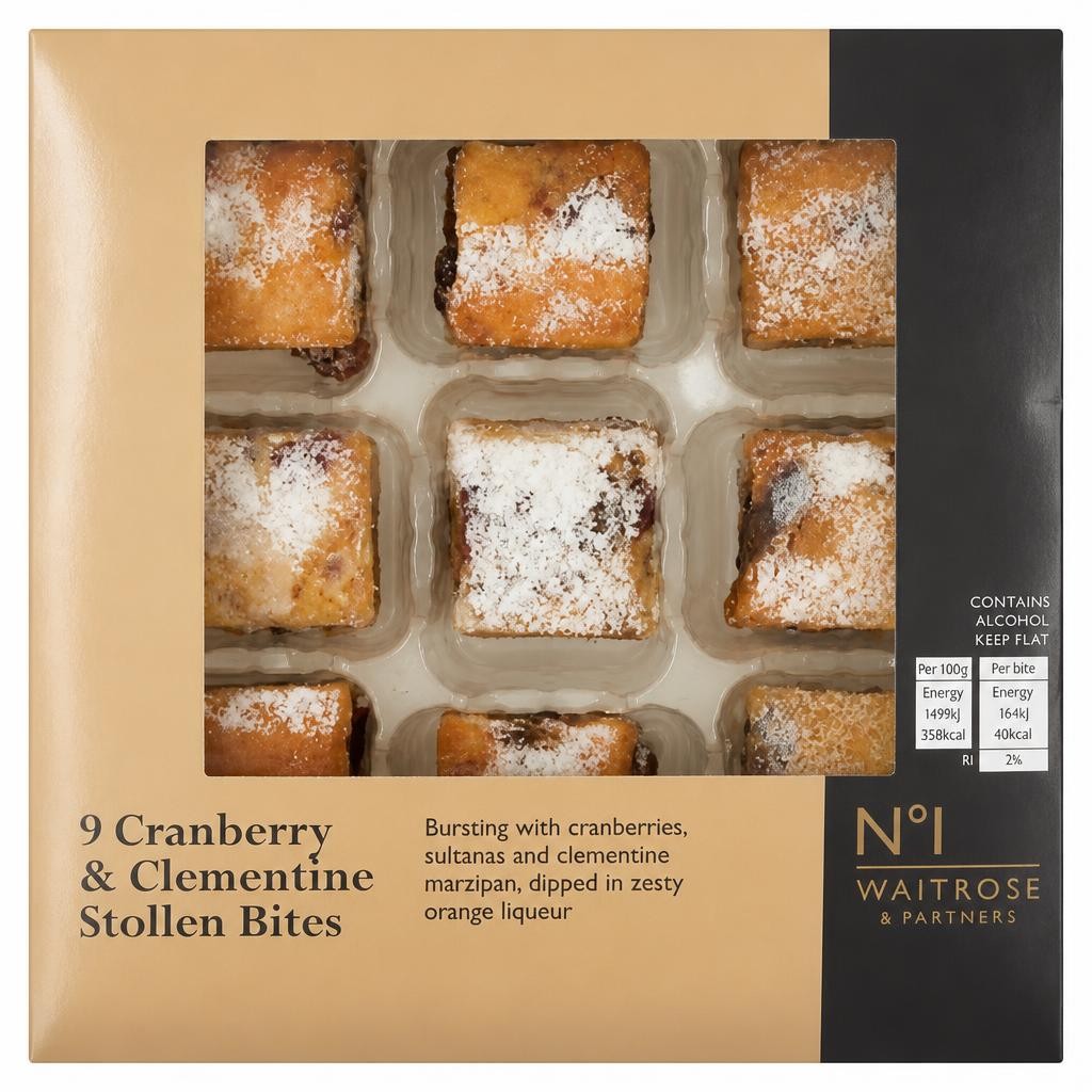 No.1 Cranberry & Clementine Stollen Bites 9s