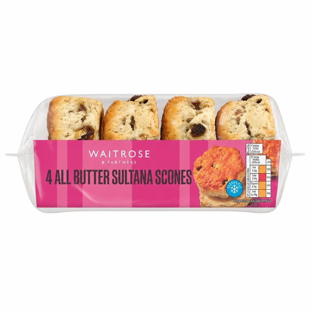 Waitrose 4 All Butter Sultana Scones