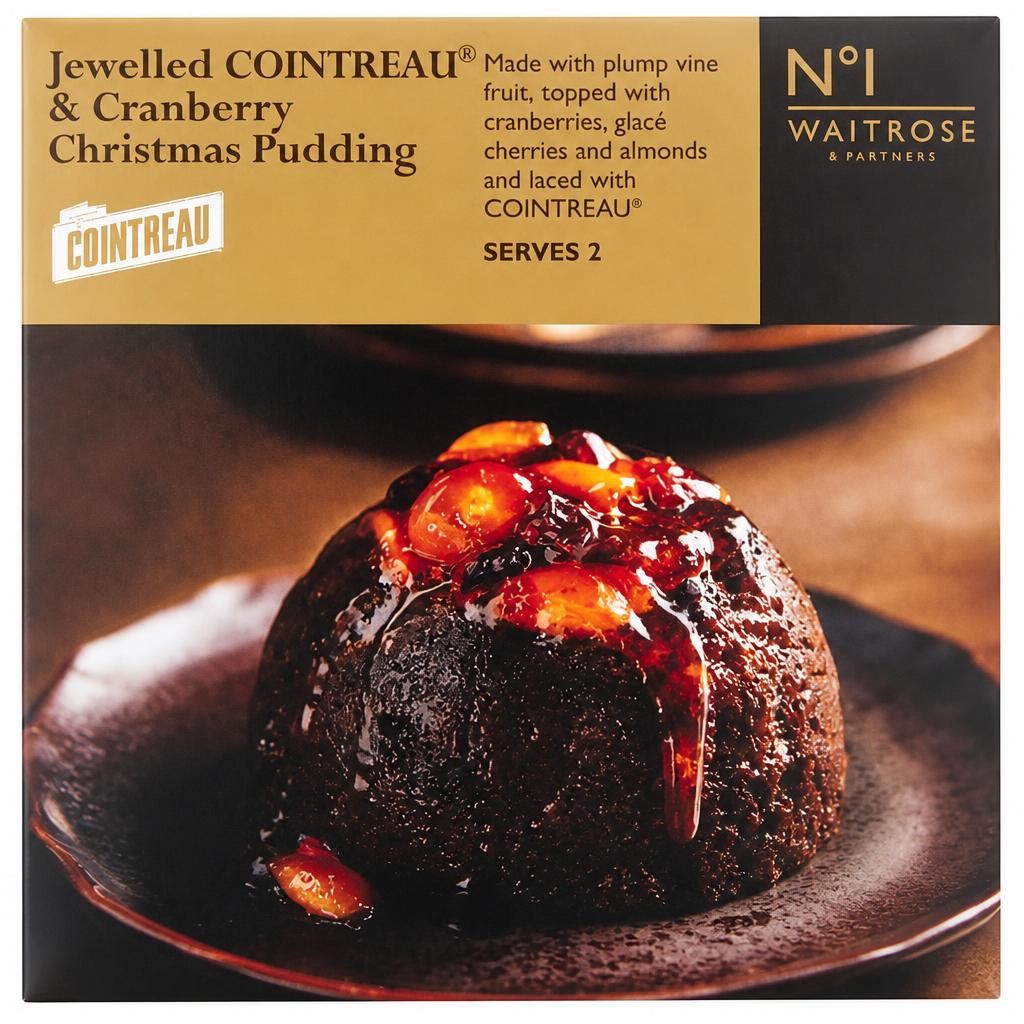 No.1 Jewelled Cointreau & Cranberry Christmas Pudding 227g