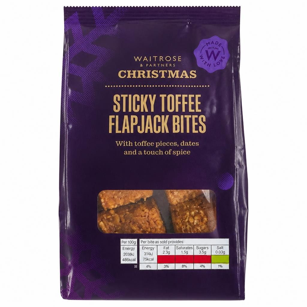 Waitrose Christmas Spiced Sticky Toffee Flapjack Bites