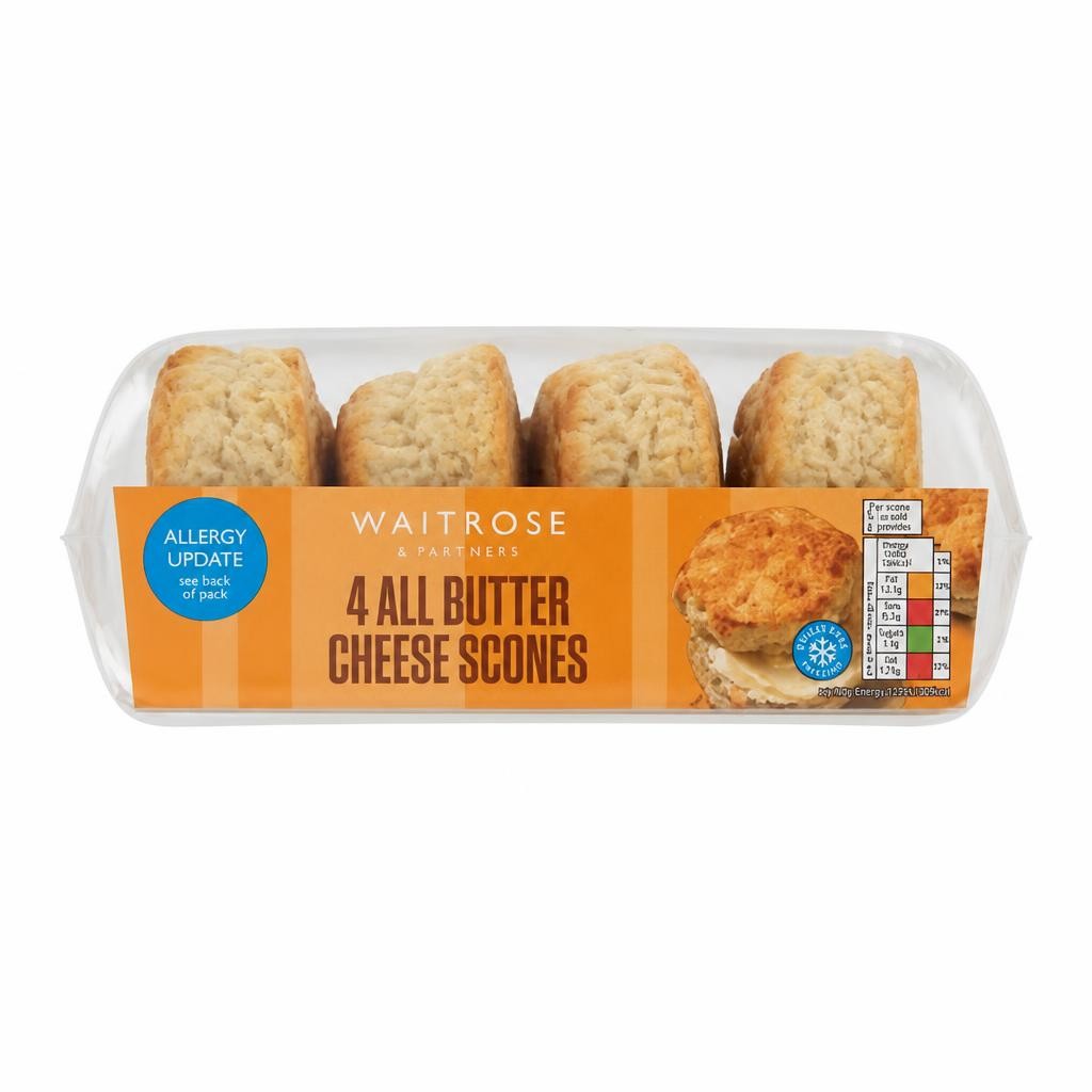Waitrose 4 All Butter Cheese Scones