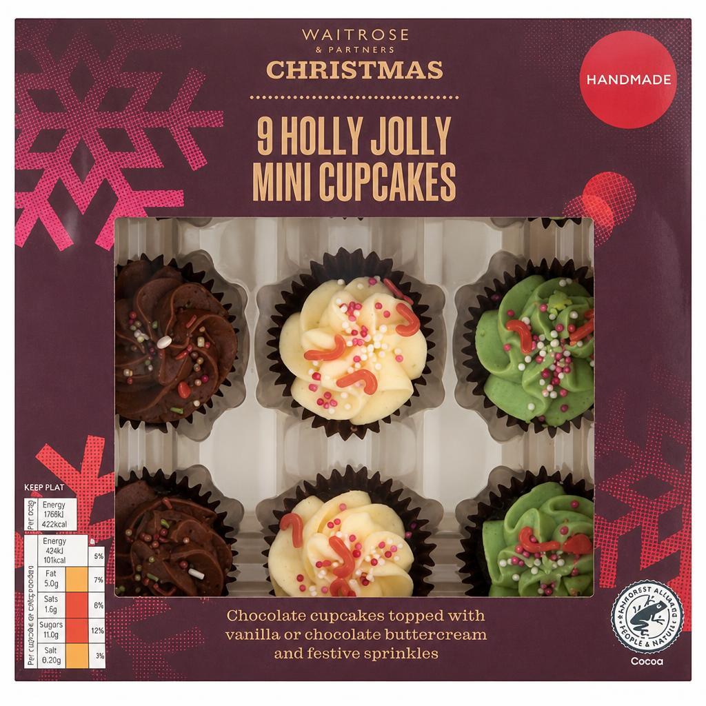 Waitrose Mini Christmas Cupcakes