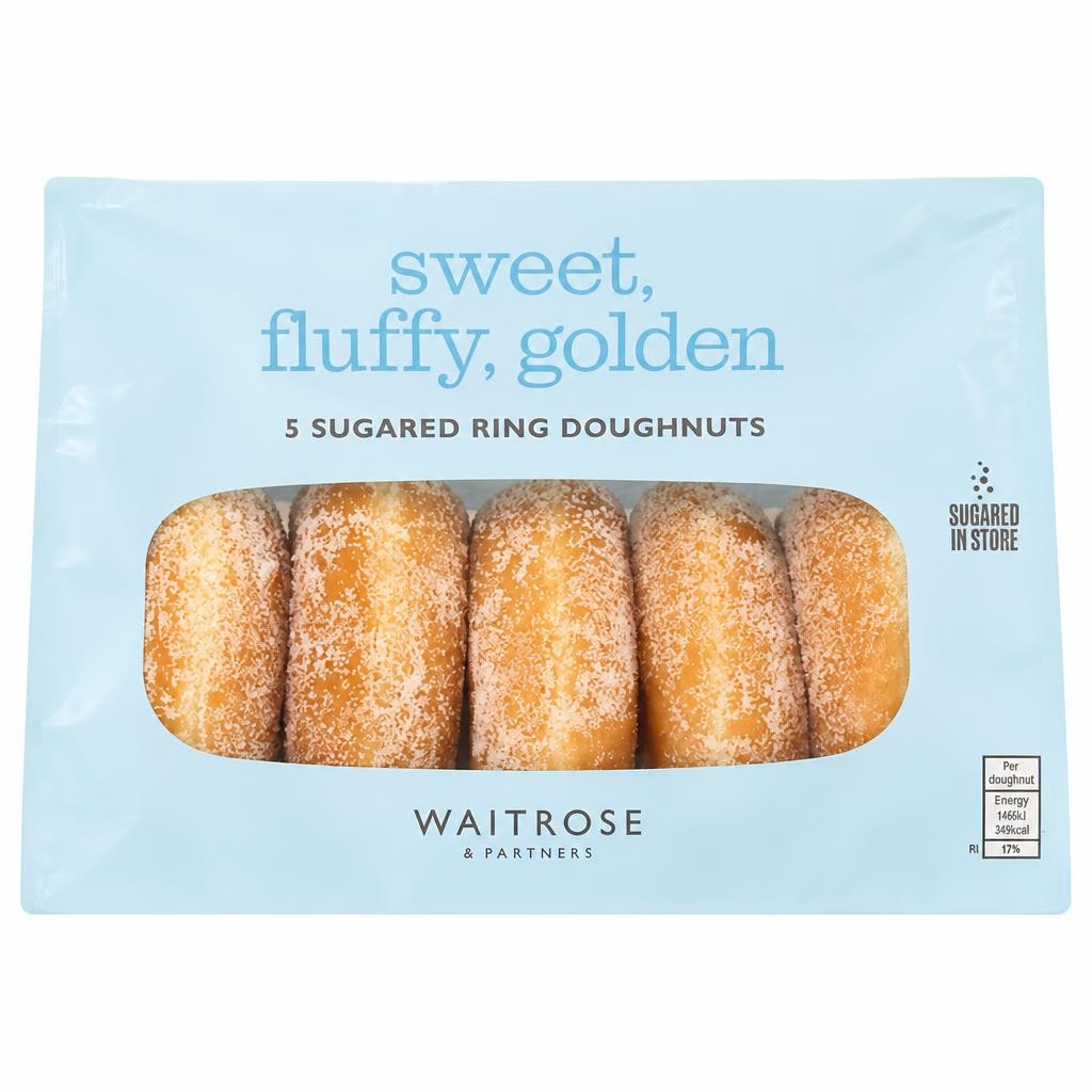 5 Sugared Ring Doughnuts