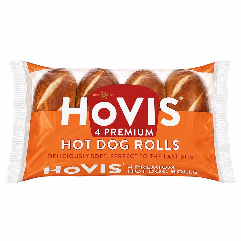 Hovis 4 Hot Dog Rolls